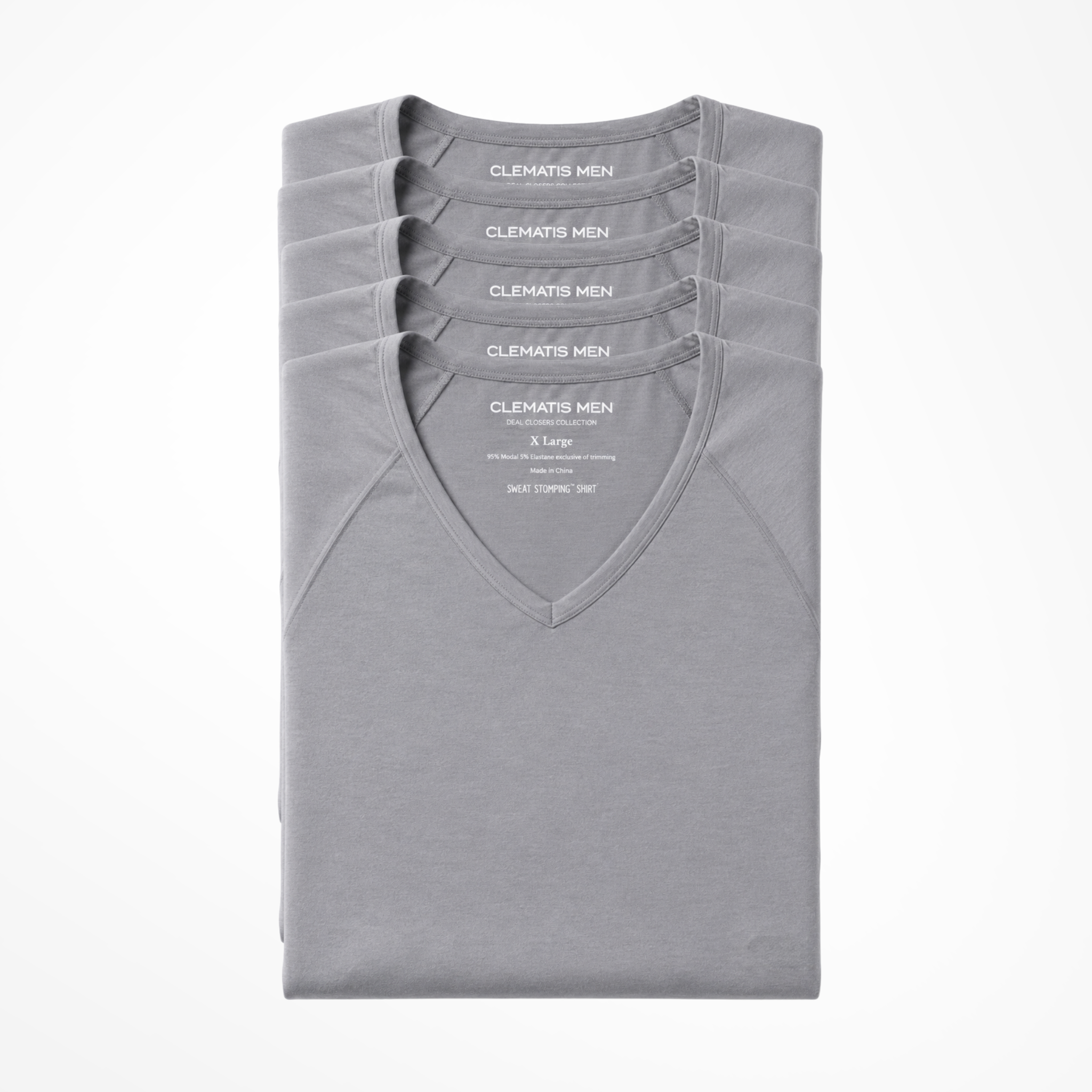 Closers Undershirt 5 Pack - Gray